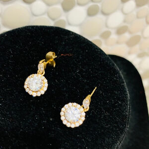 Gold Plated Earrings with CZ